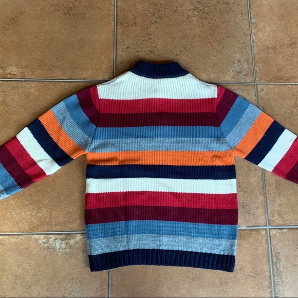 Boys Multi-color Striped Winter Sweater
Half-zip - Picture 2 of 3